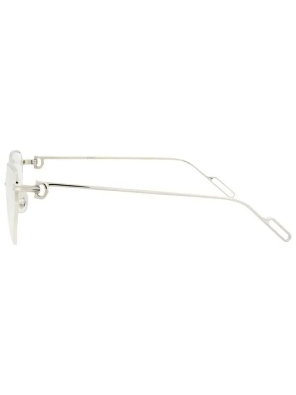 New Cartier Womens Cat Eye Silver Silver Transparent Fashion Designer Eyeglasses